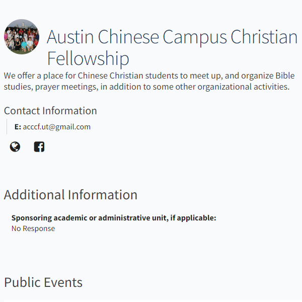 Mandarin Speaking Organization in Austin Texas - Austin Chinese Campus Christian Fellowship