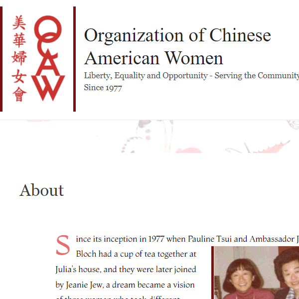 Chinese Organization in Virginia - Organization of Chinese American Women